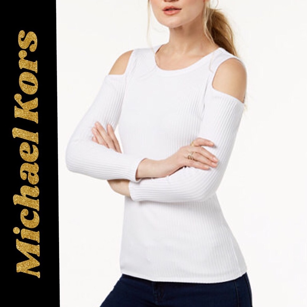 NWT MICHAEL Michael Kors Cold Shoulder Top